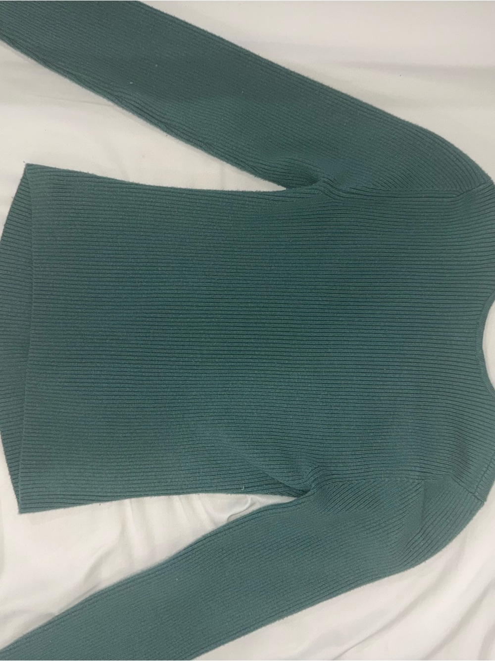 Abercrombie Ribbed Long-Sleeve Sweater - Teal